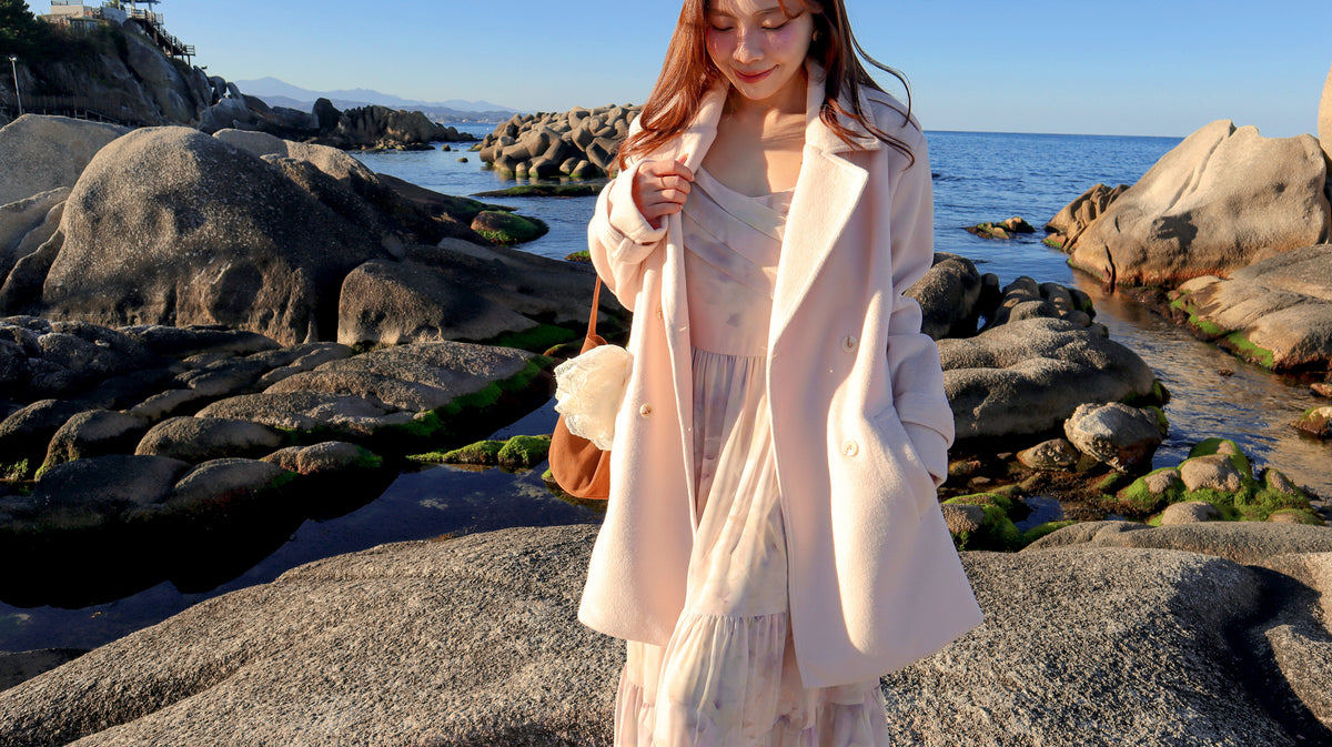 < M A D E > Sugar Blush Woollen Midi Coat