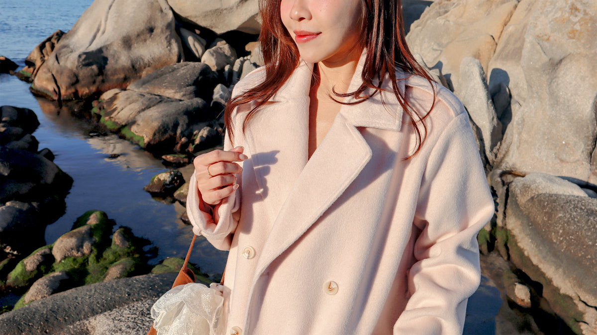 < M A D E > Sugar Blush Woollen Midi Coat