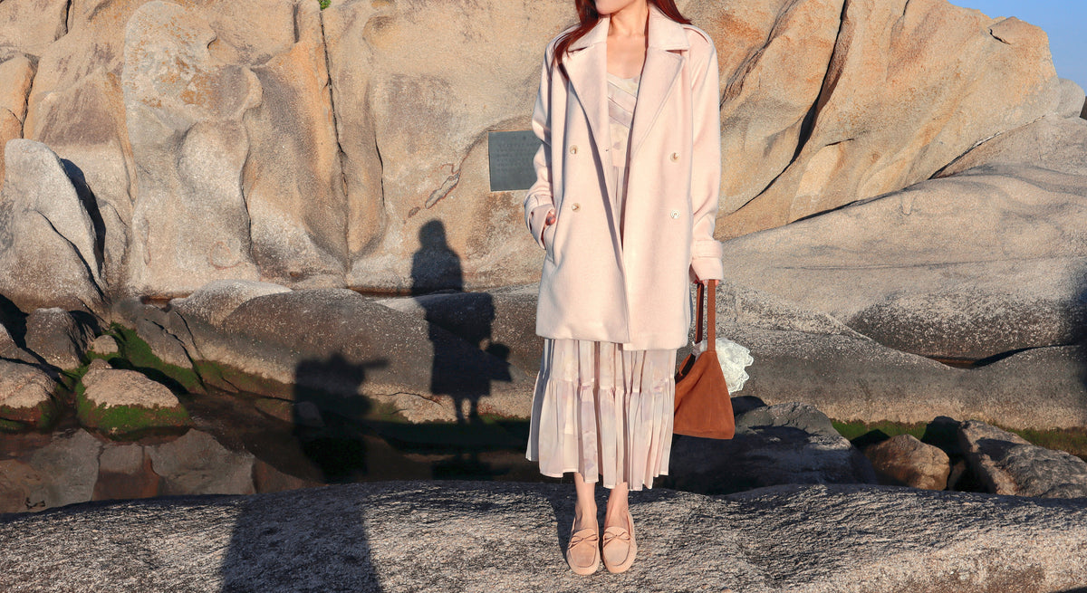 < M A D E > Sugar Blush Woollen Midi Coat