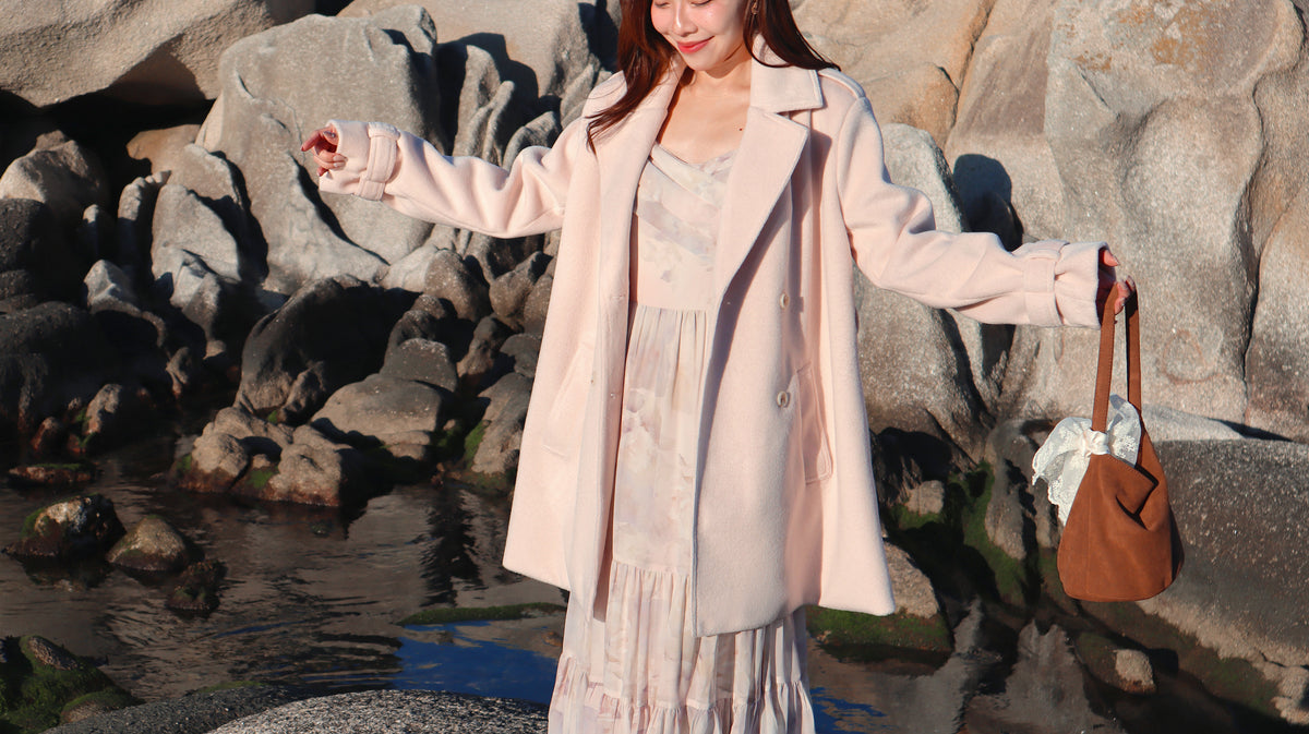 < M A D E > Sugar Blush Woollen Midi Coat