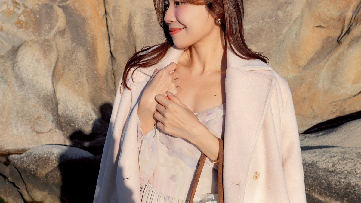 < M A D E > Sugar Blush Woollen Midi Coat