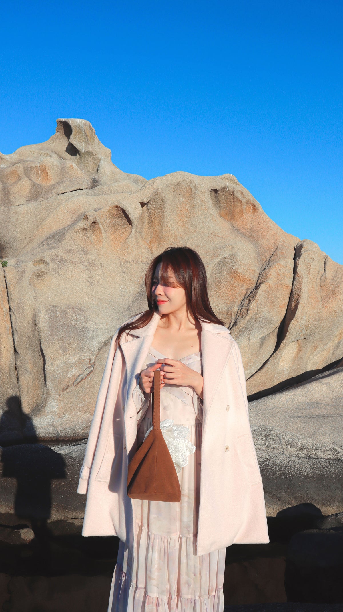 < M A D E > Sugar Blush Woollen Midi Coat