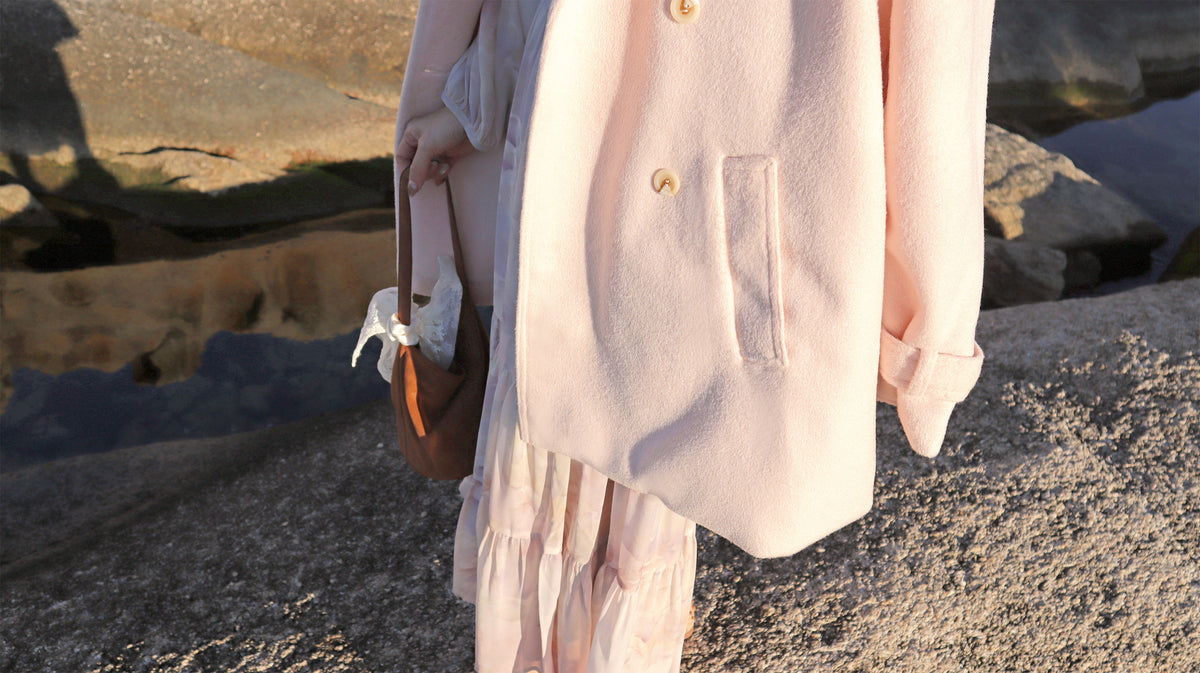 < M A D E > Sugar Blush Woollen Midi Coat