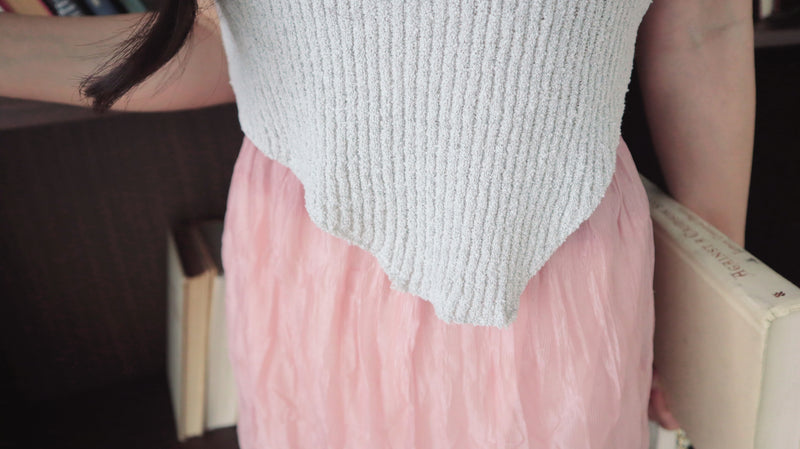 Ashy Mist Knitted Top