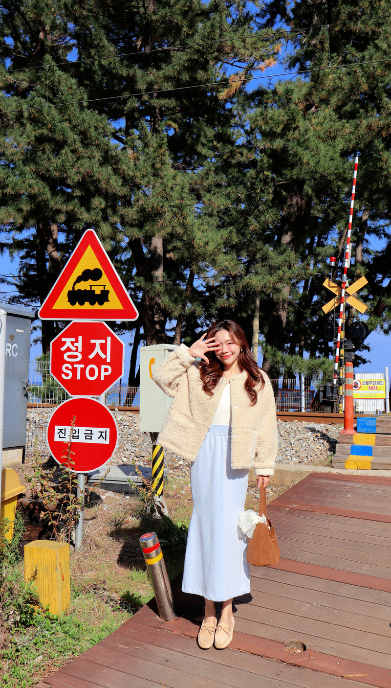 < M A D E > Cream Poodle Jacket