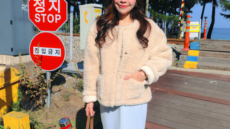 < M A D E > Cream Poodle Jacket