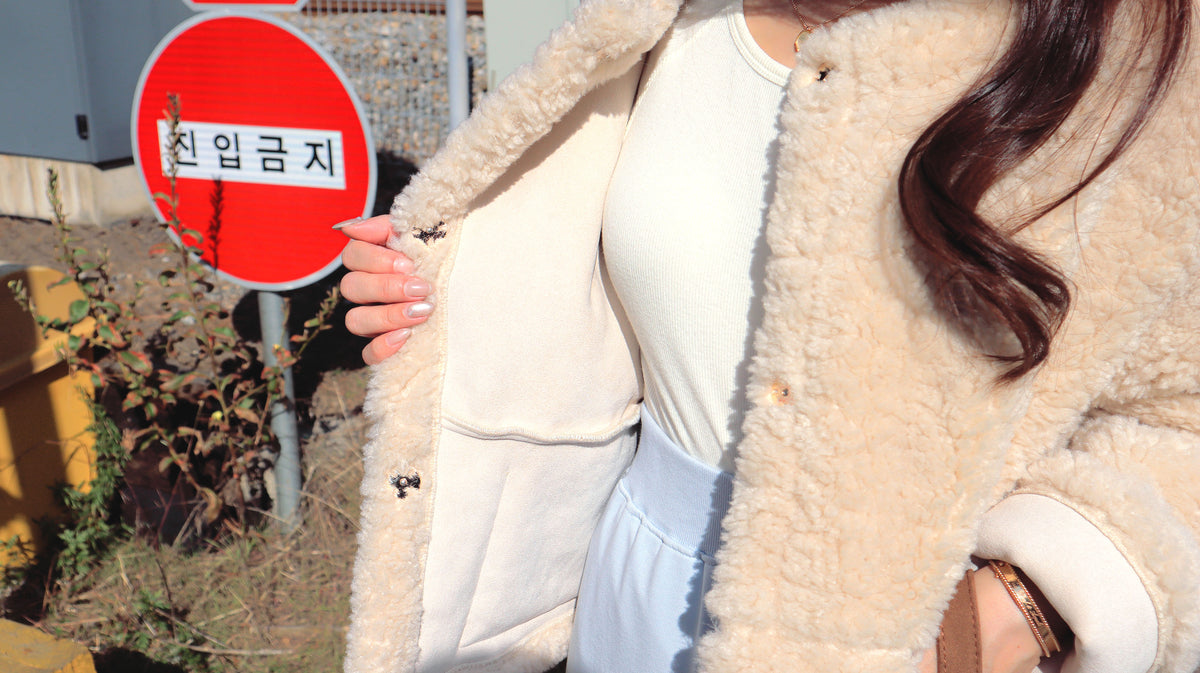 < M A D E > Cream Poodle Jacket