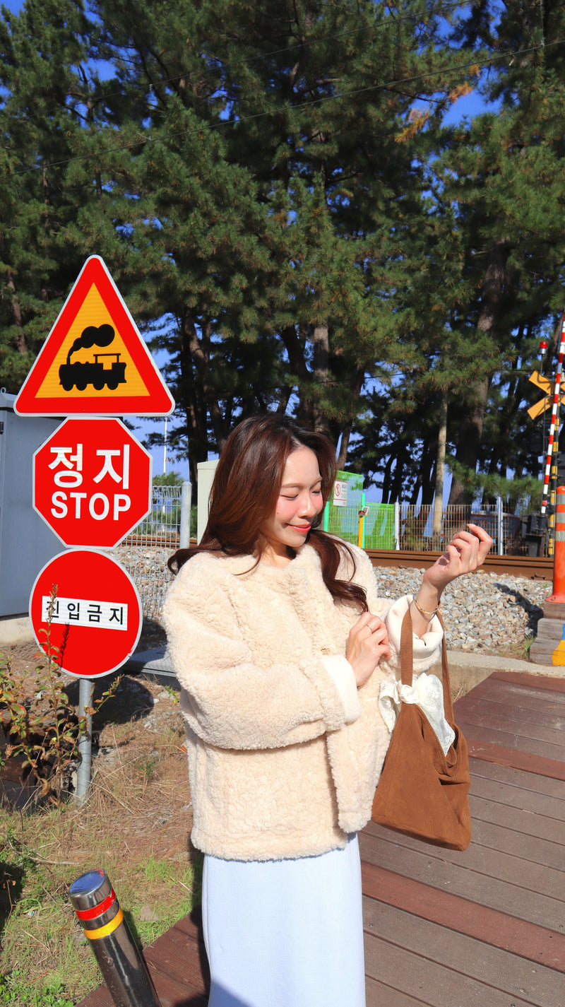 < M A D E > Cream Poodle Jacket