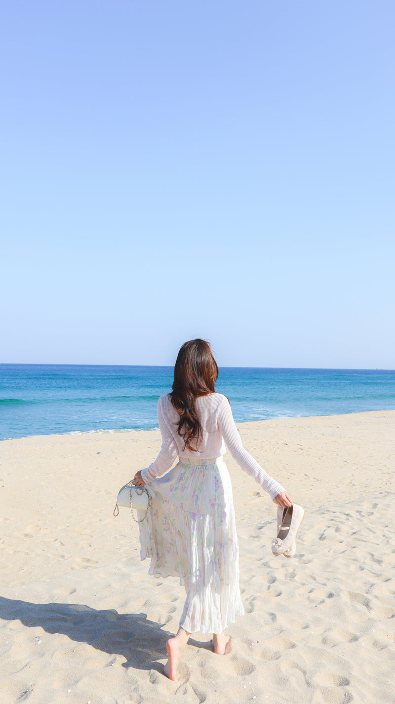 < M A D E > Rainbow Dew Wrinkle Skirt