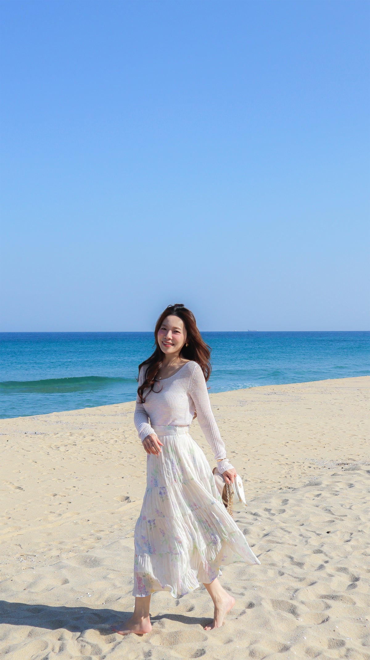 < M A D E > Rainbow Dew Wrinkle Skirt