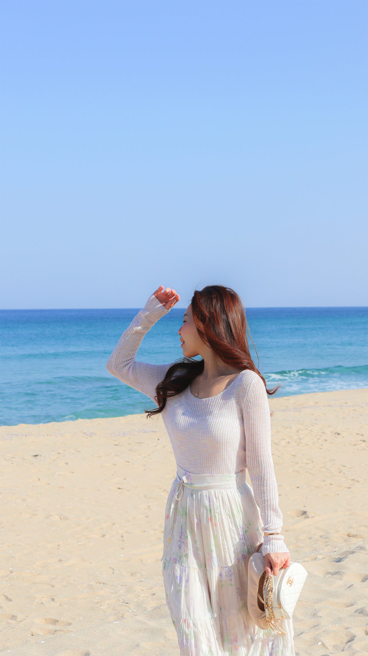 < M A D E > Rainbow Dew Wrinkle Skirt