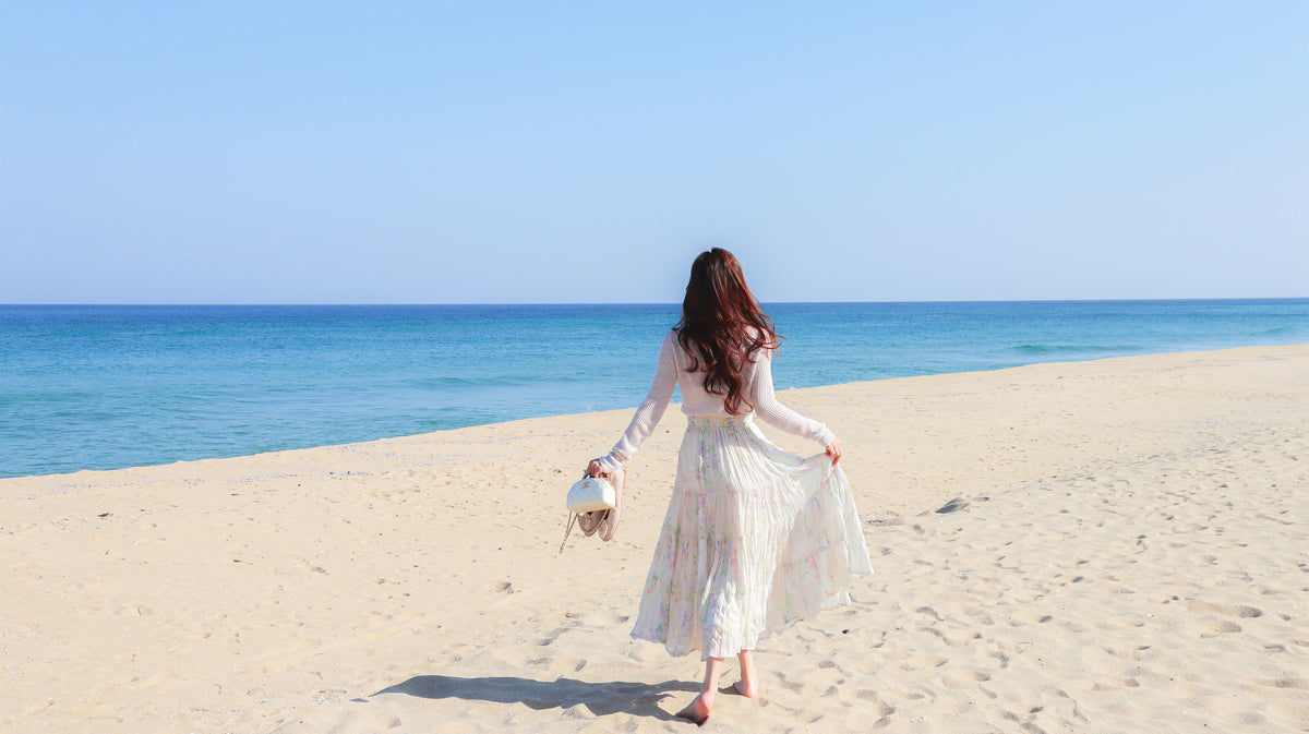 < M A D E > Rainbow Dew Wrinkle Skirt