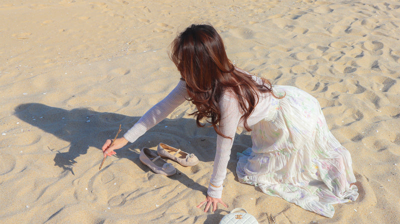 < M A D E > Rainbow Dew Wrinkle Skirt