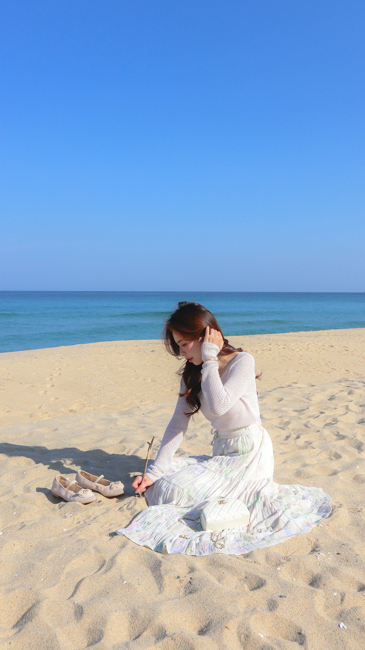 < M A D E > Rainbow Dew Wrinkle Skirt