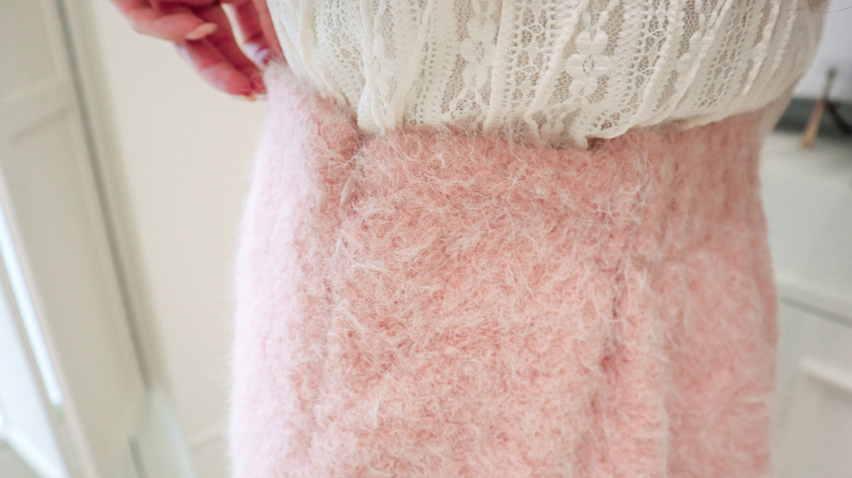 Bubble Gum Fluffy Mini Skirt