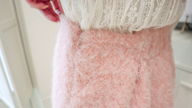 Bubble Gum Fluffy Mini Skirt