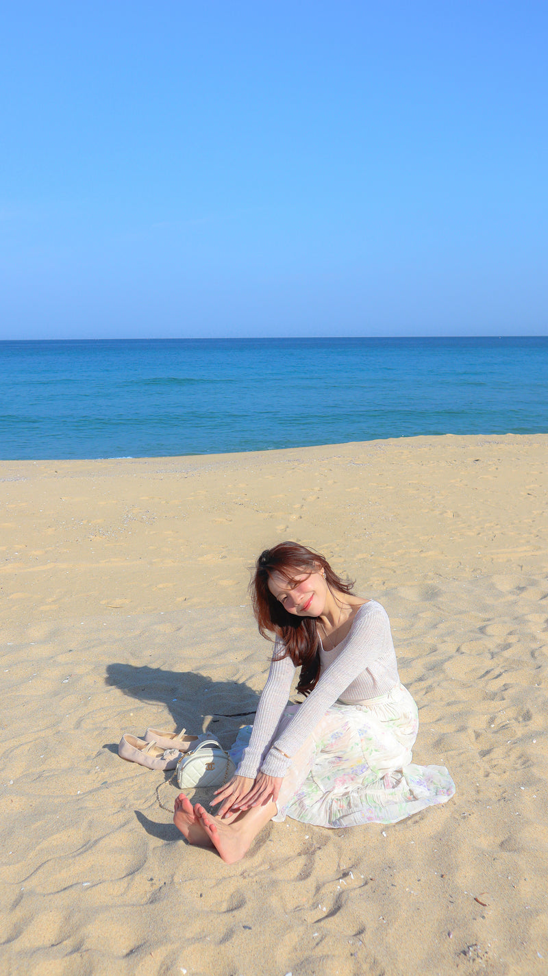 < M A D E > Rainbow Dew Wrinkle Skirt