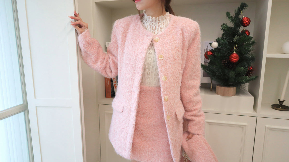 Bubble Gum Fluffy Blazer