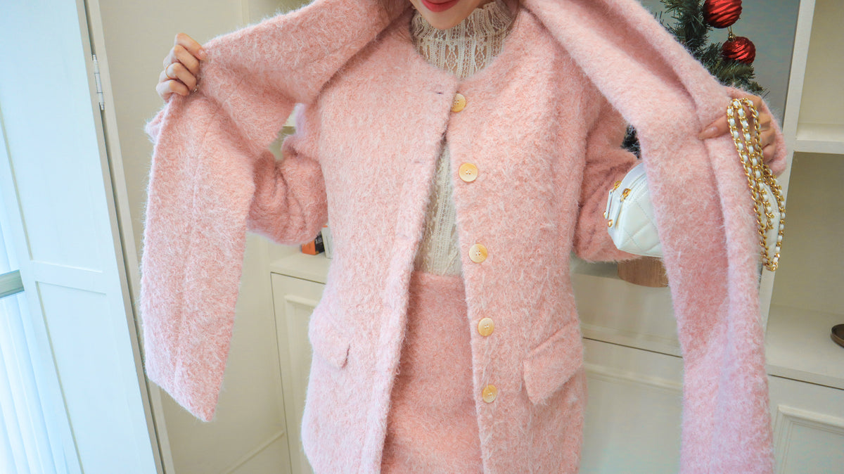 Bubble Gum Fluffy Blazer