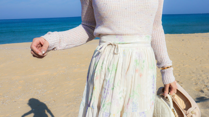 < M A D E > Rainbow Dew Wrinkle Skirt