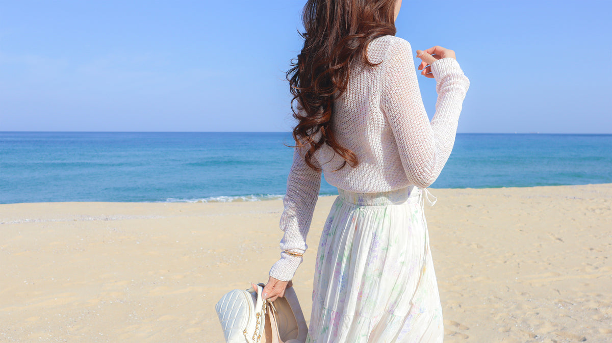 < M A D E > Rainbow Dew Wrinkle Skirt