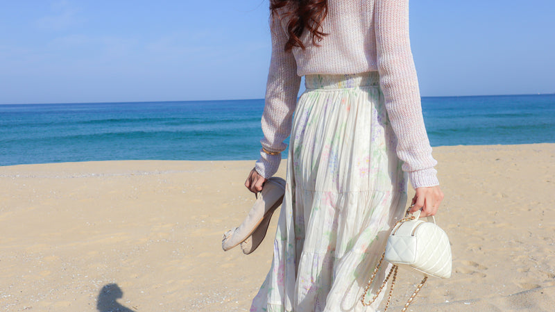 < M A D E > Rainbow Dew Wrinkle Skirt