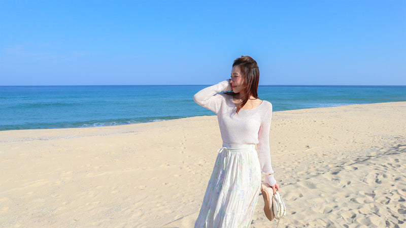 < M A D E > Rainbow Dew Wrinkle Skirt