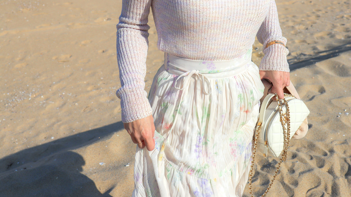 < M A D E > Rainbow Dew Wrinkle Skirt