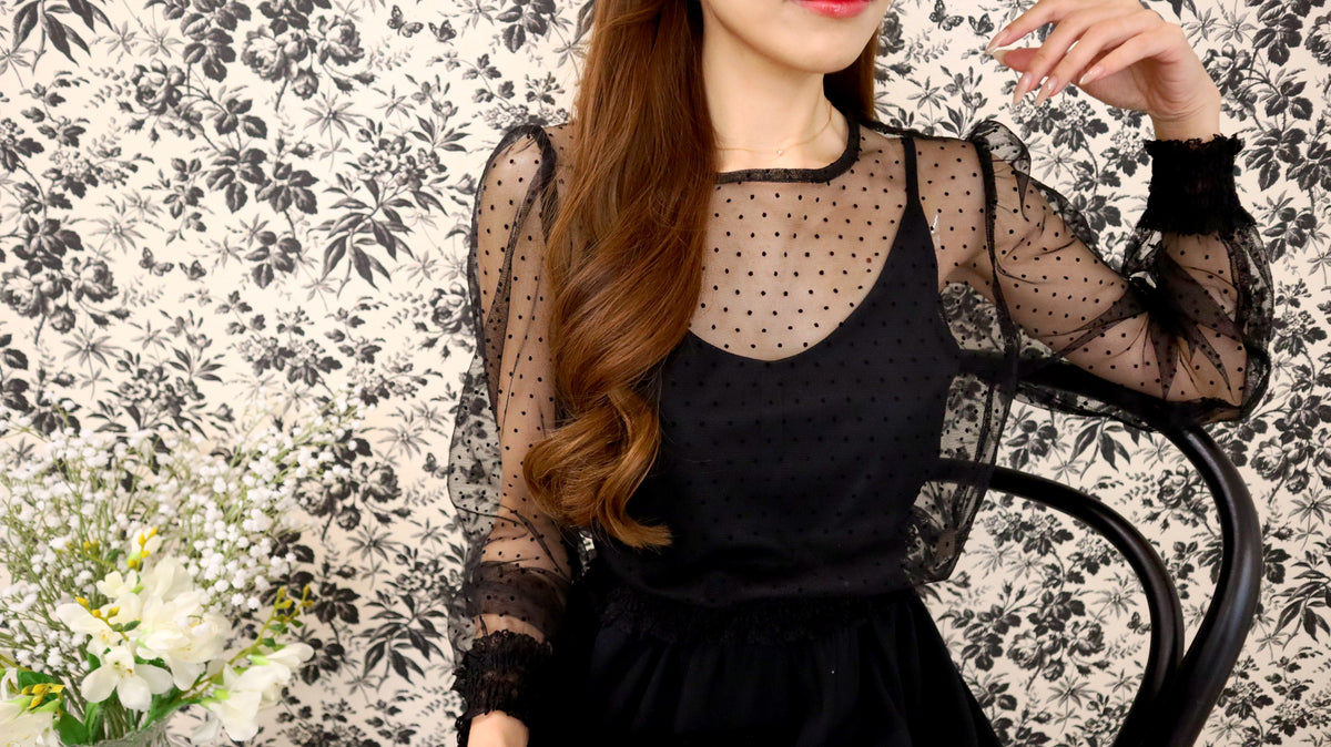 Black Swan Dotted Blouse