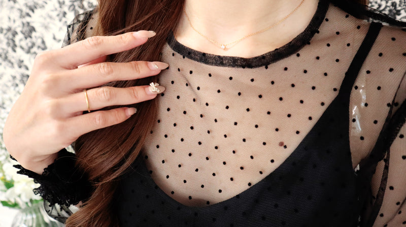 Black Swan Dotted Blouse