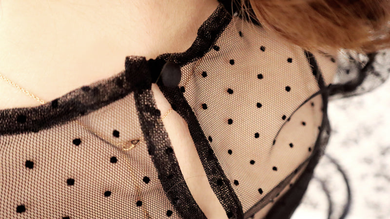 Black Swan Dotted Blouse