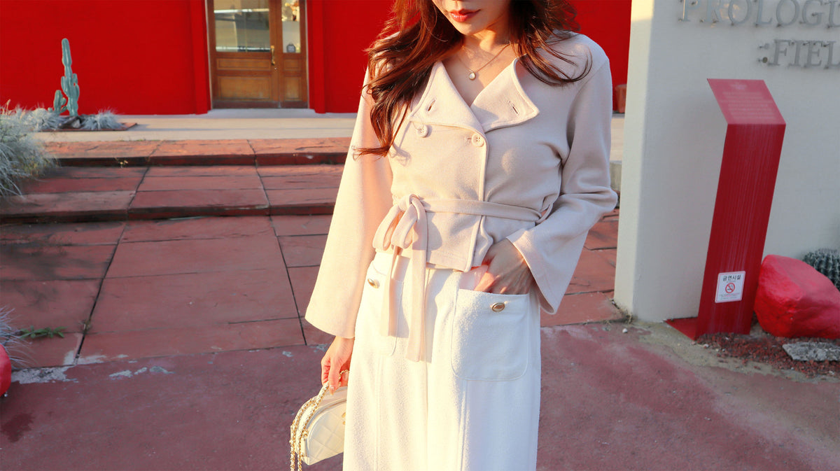 < M A D E > The Shinny Trench Cardigan