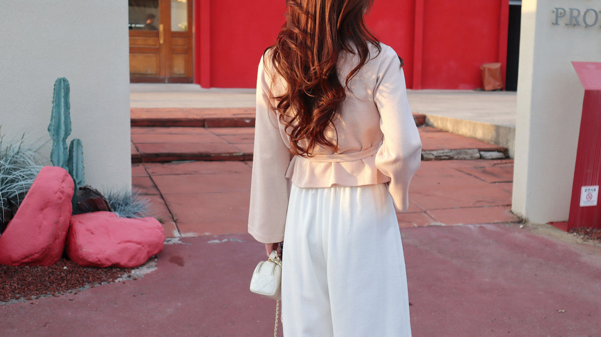 < M A D E > Snowy Days Tweedie Slacks