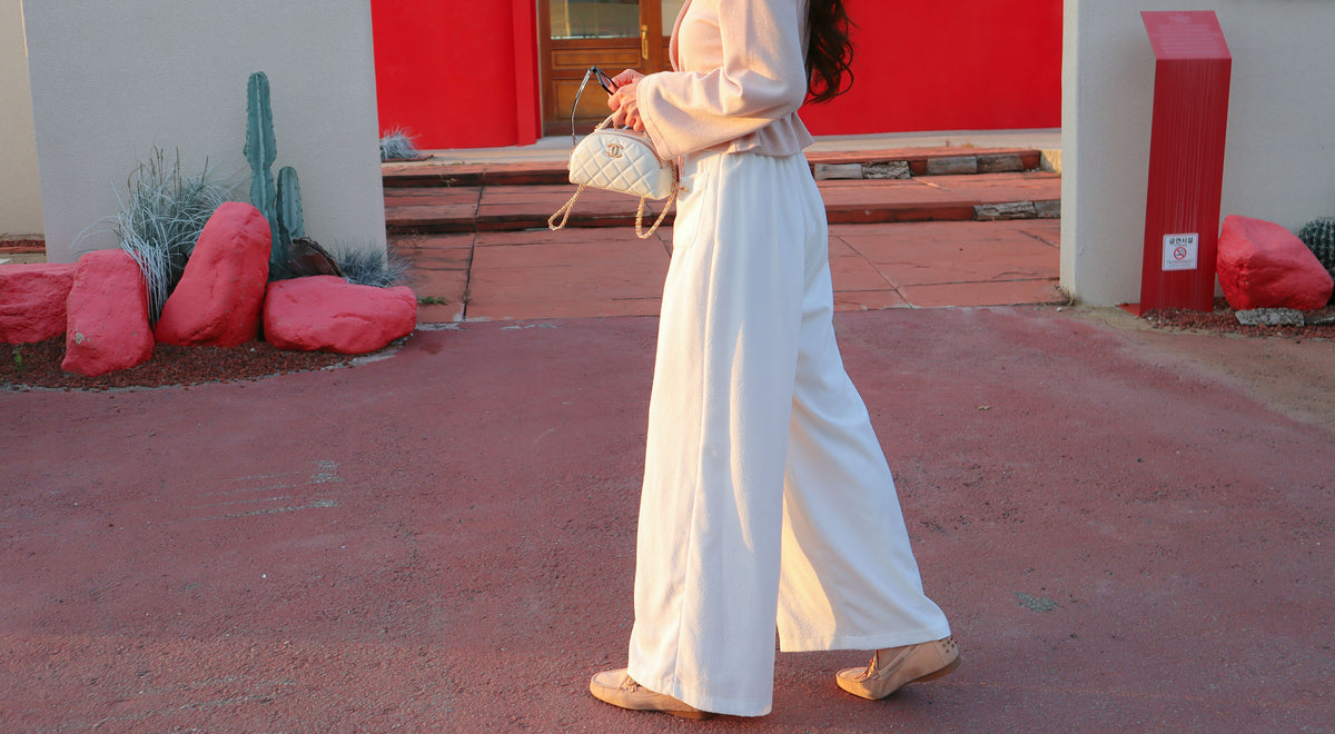 < M A D E > Snowy Days Tweedie Slacks