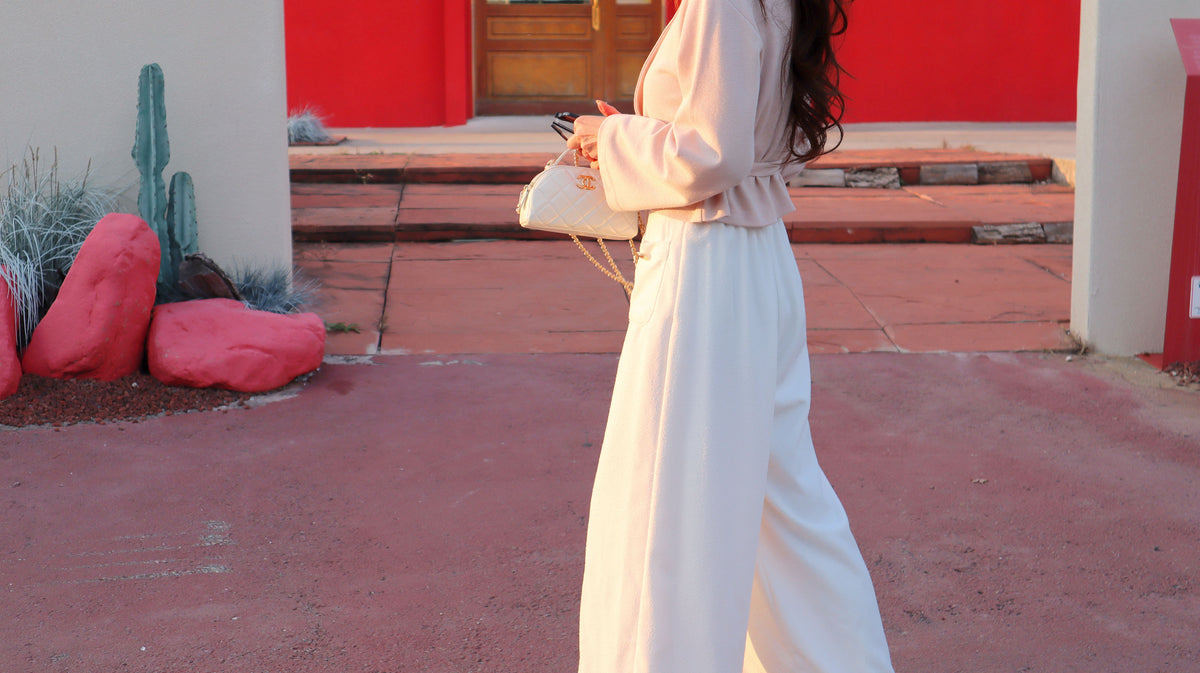 < M A D E > Snowy Days Tweedie Slacks