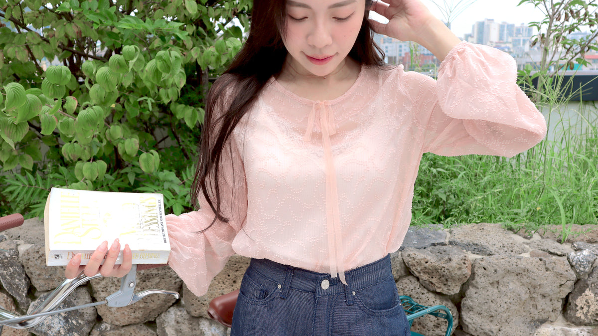 < M A D E > Rose Roche Chiffon Blouse