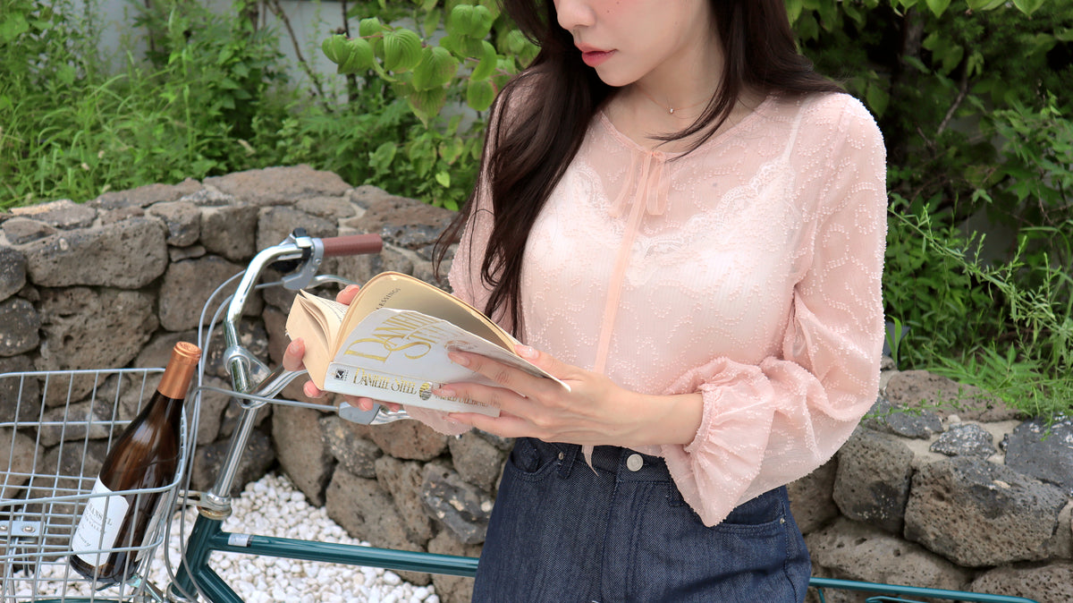 < M A D E > Rose Roche Chiffon Blouse