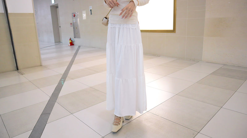 The White Forest Long Skirt