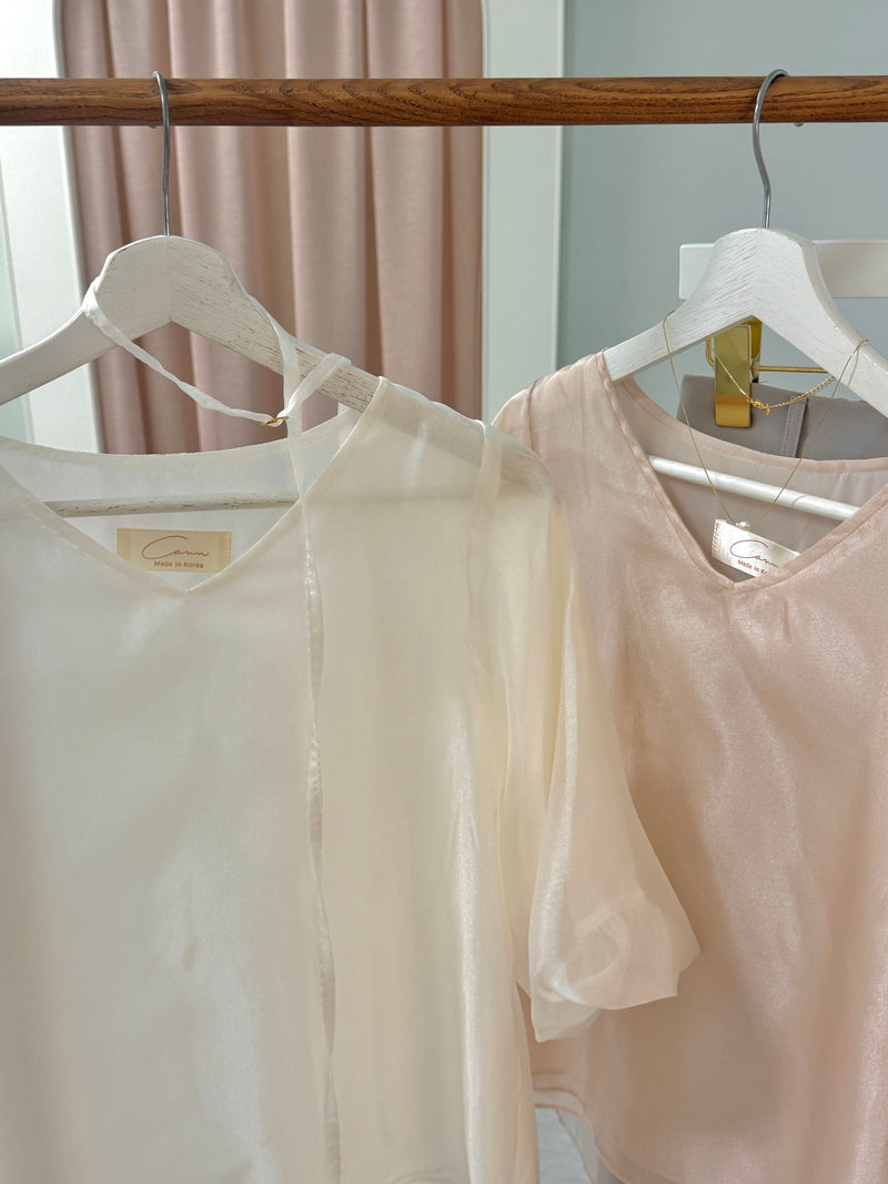 < M A D E > Breezing Organza Sheer Blouse