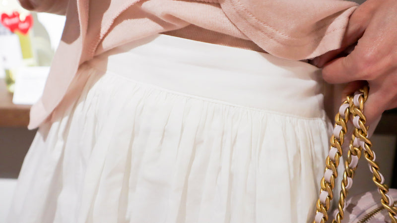 Flary White Cotton Skirt