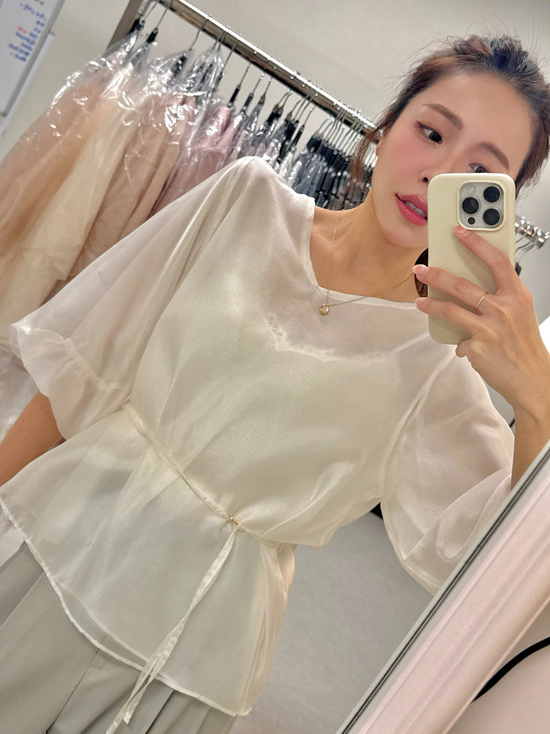 < M A D E > Breezing Organza Sheer Blouse