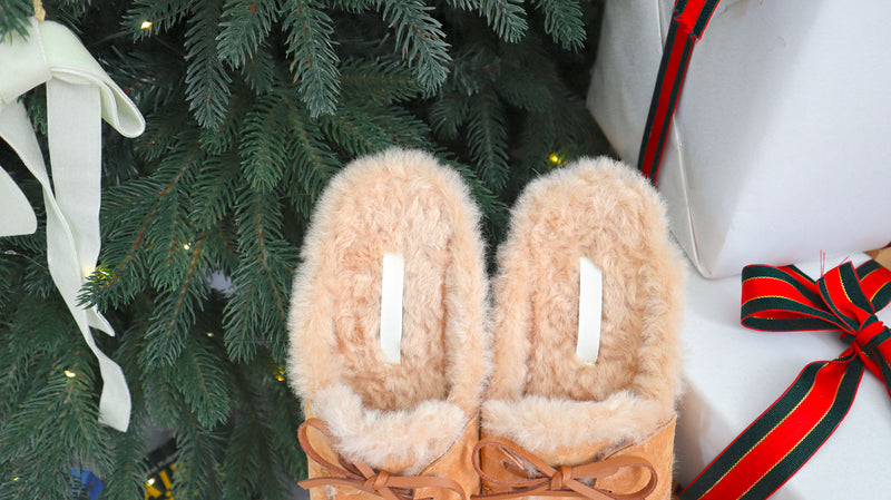 Teddy Bear Suede Mules