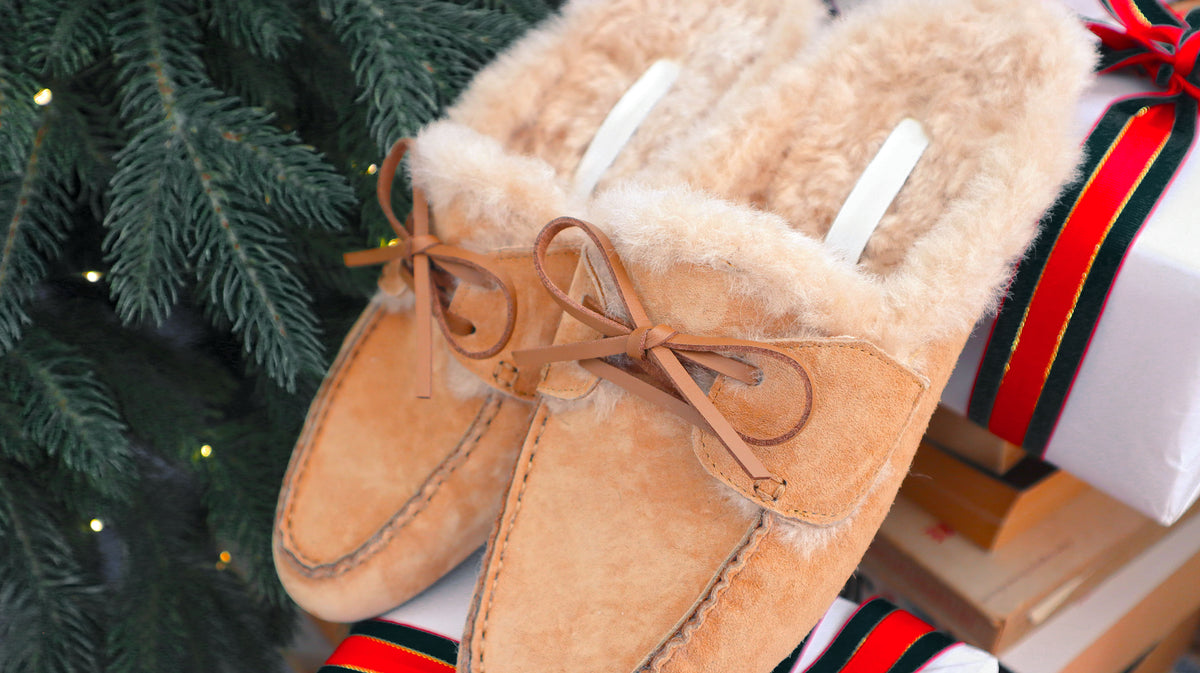 Teddy Bear Suede Mules