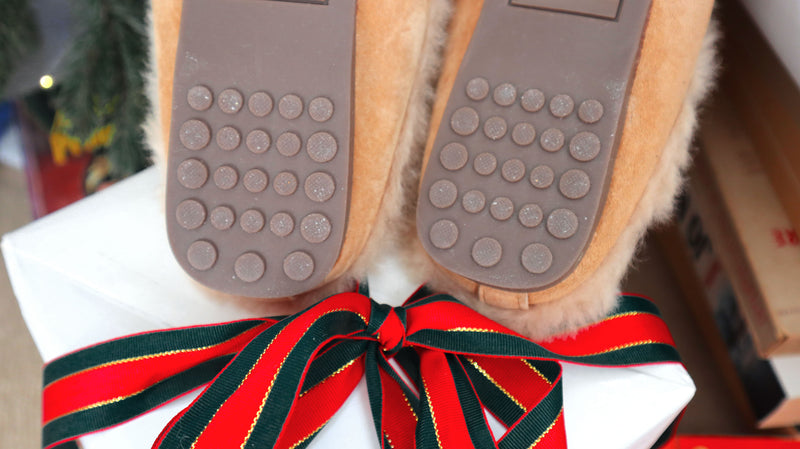 Teddy Bear Suede Mules