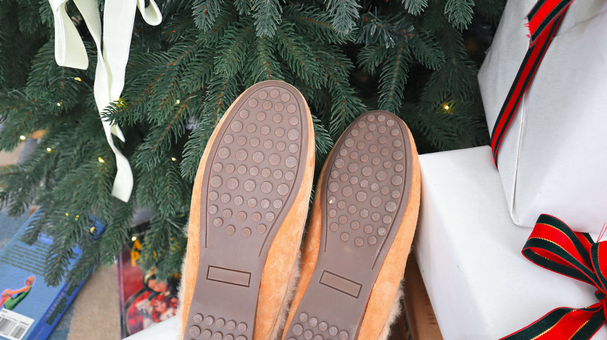 Teddy Bear Suede Mules