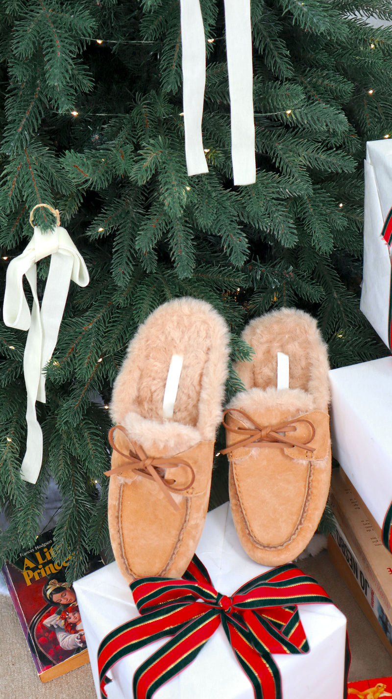 Teddy Bear Suede Mules