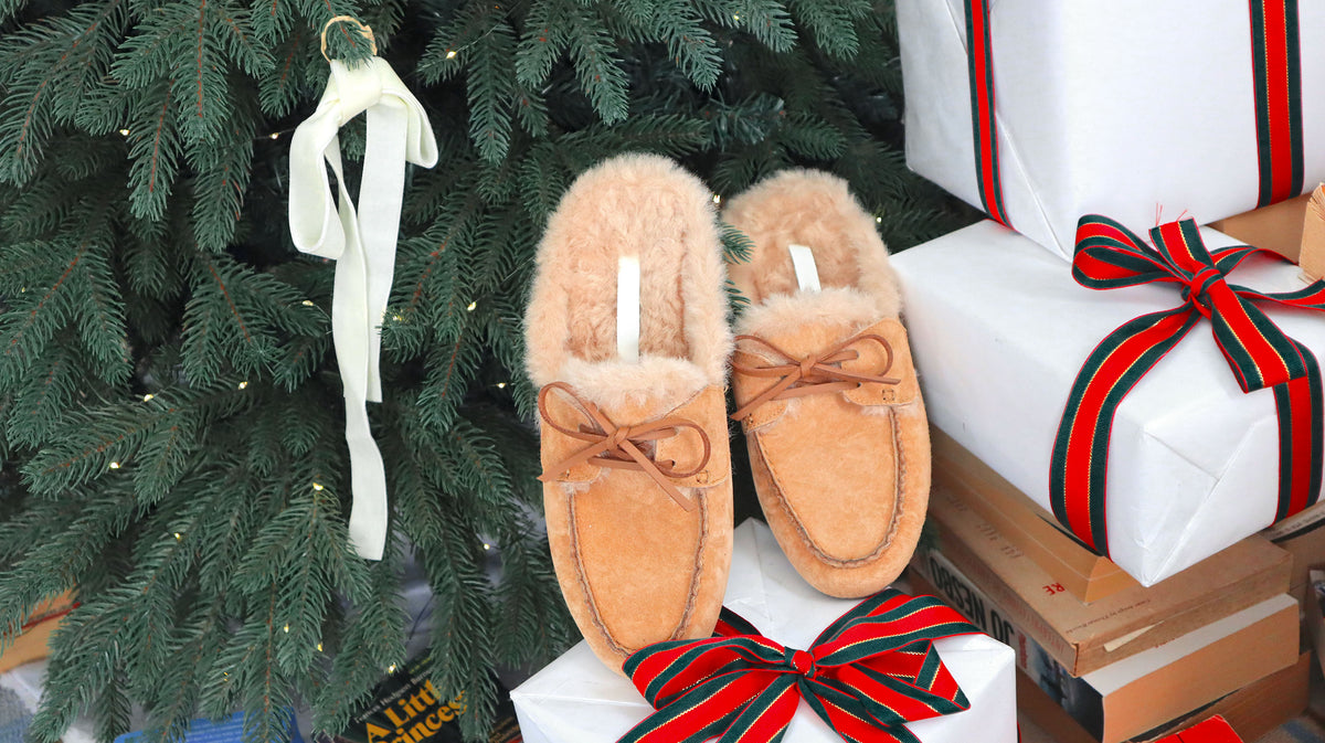 Teddy Bear Suede Mules