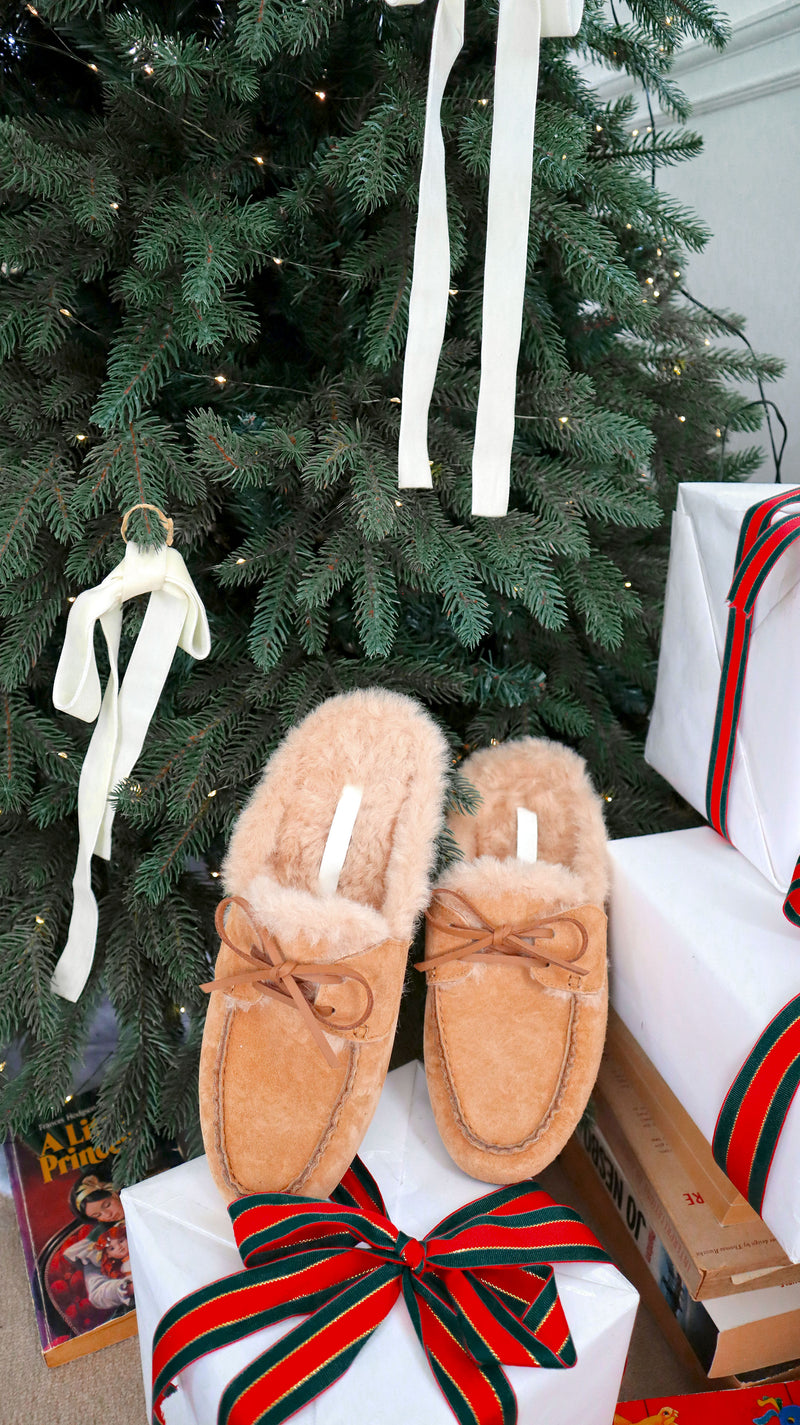 Teddy Bear Suede Mules