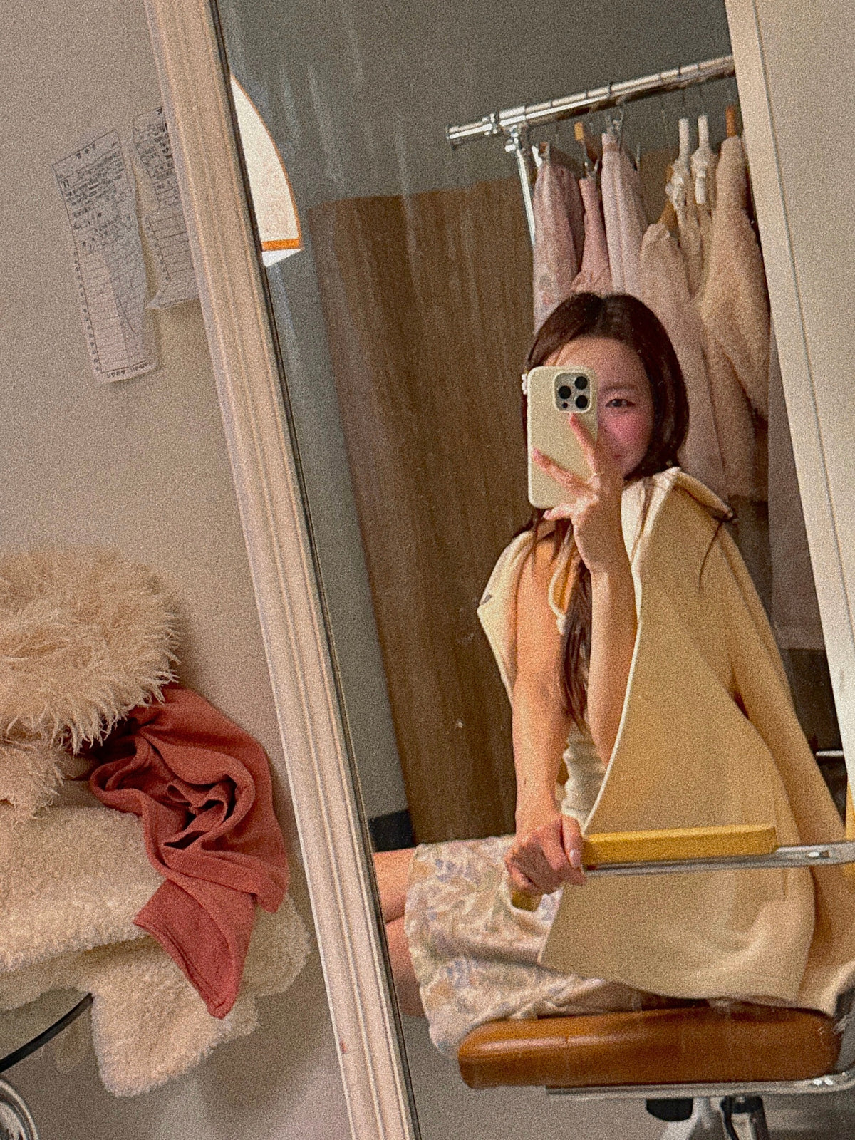 < M A D E > Precious Paint Fleece Skirt