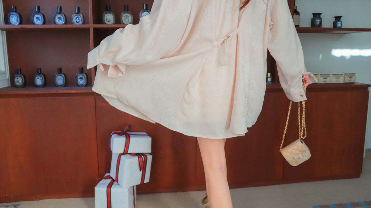 < M A D E >Velvet Luxe Coat Blouse